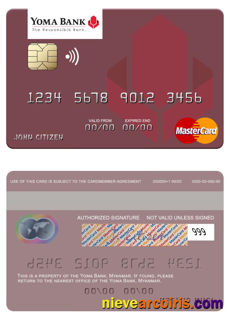 Myanmar Yoma Bank mastercard